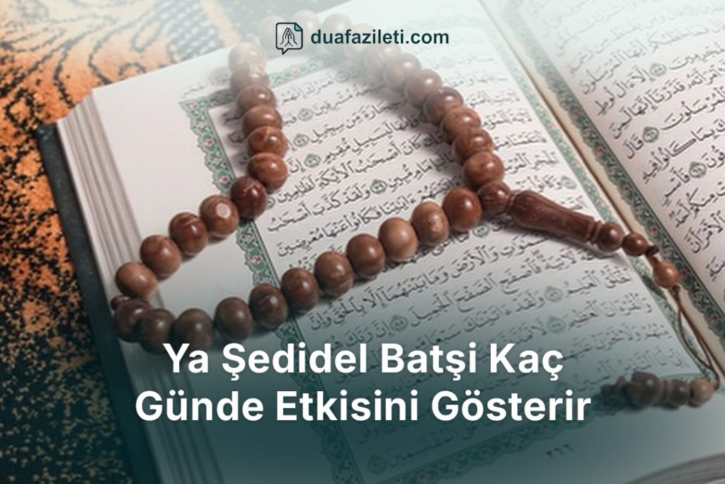 Ya Şedidel Batşi Kaç Günde Etkisini Gösterir