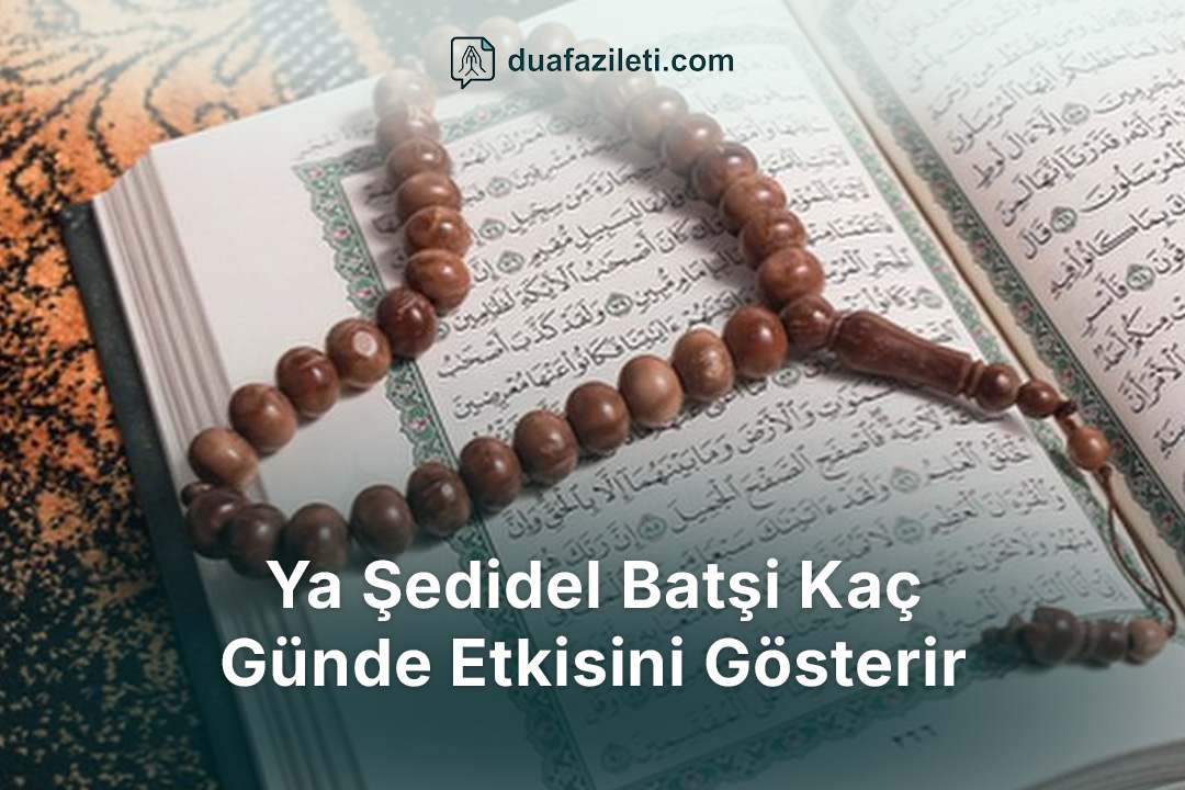 Ya Şedidel Batşi Kaç Günde Etkisini Gösterir